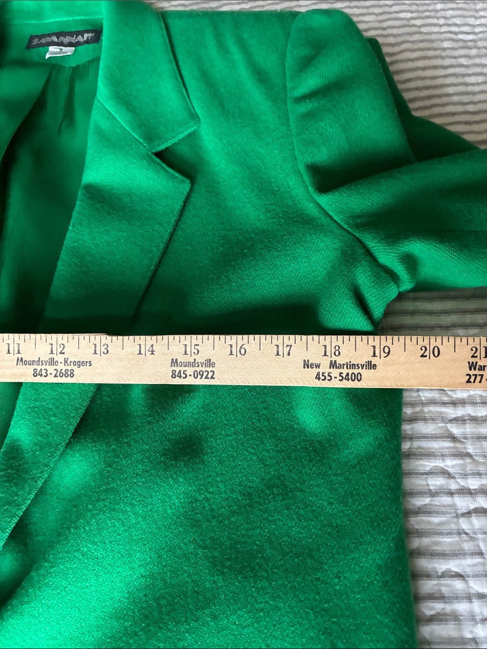 Vintage women’s size 8 emerald green Single-Button Blazer - Picture 7 of 9